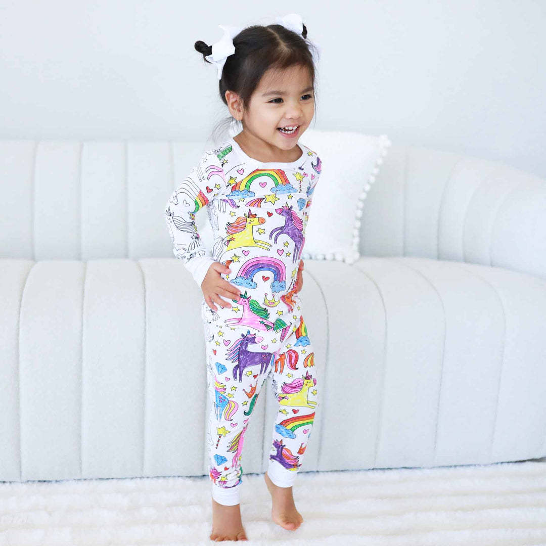 Two-Piece Toddler Pajamas - Unicorn