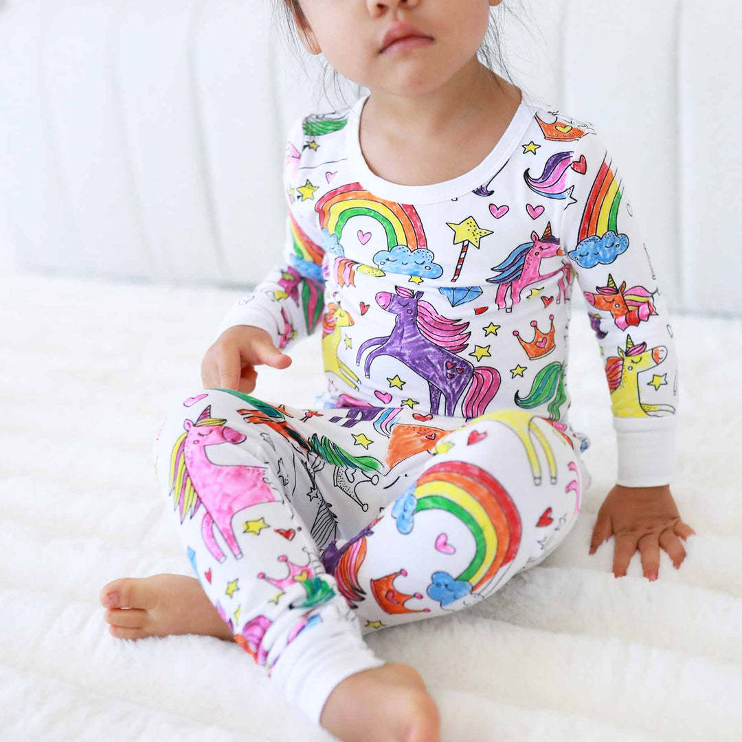 Two-Piece Toddler Pajamas - Unicorn