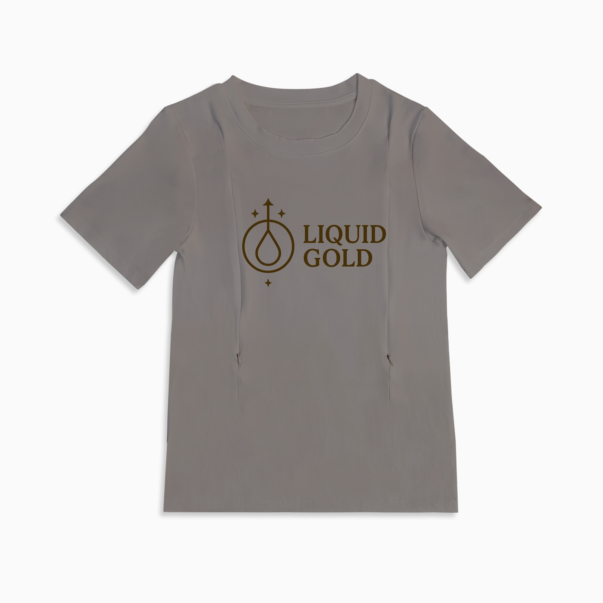Funny Nursing Shirt "liquid Gold" | Easy Feed Zipper Tee