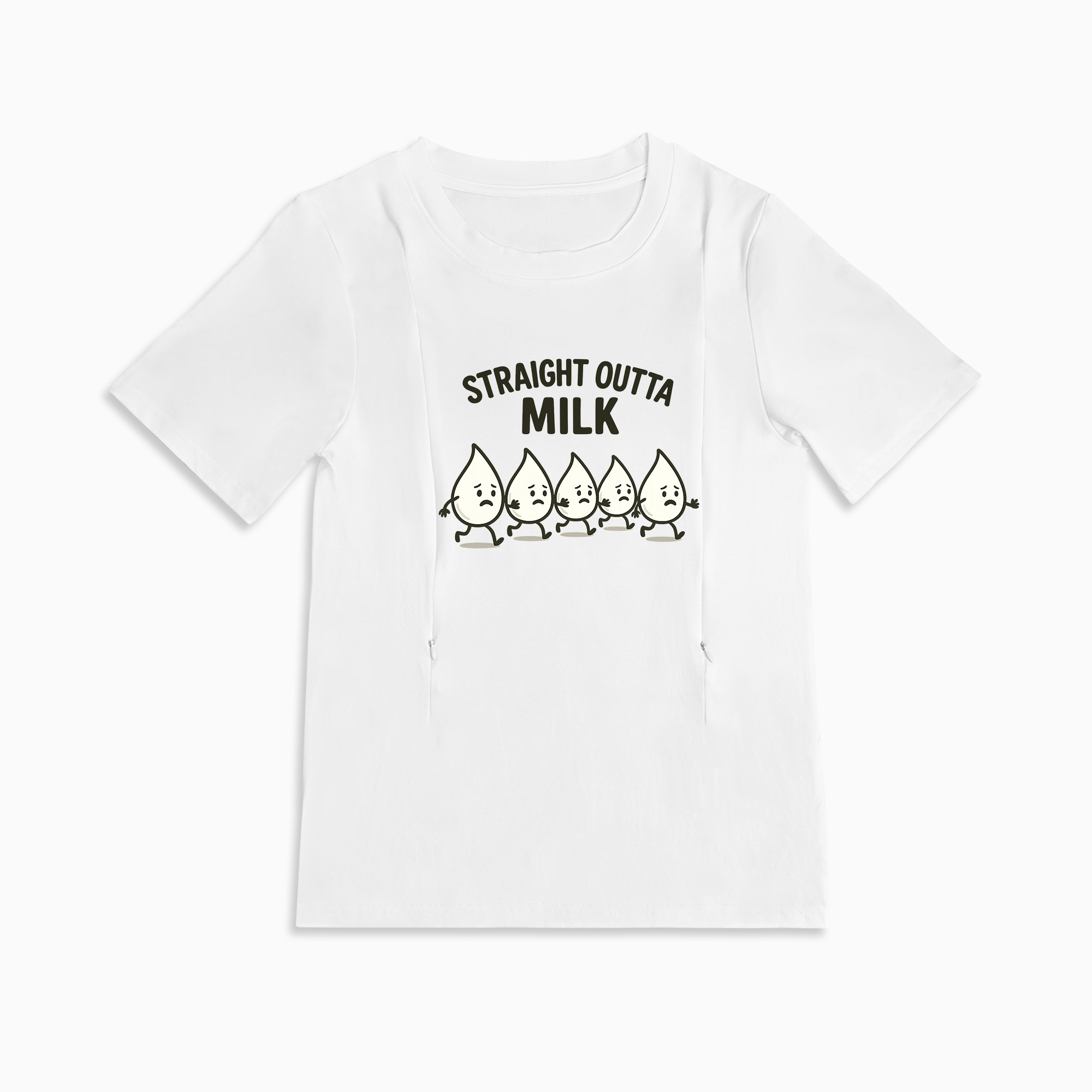 Postpartum Nursing Tee | Straight Outta Milk Design | Breathable Cotton