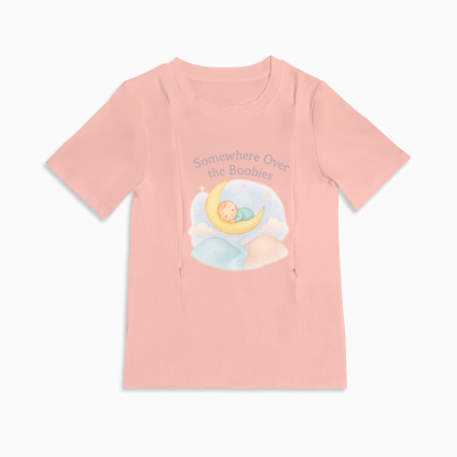 Funny Nursing T-Shirt | "Somewhere Over the Boobies" | Side Zippers