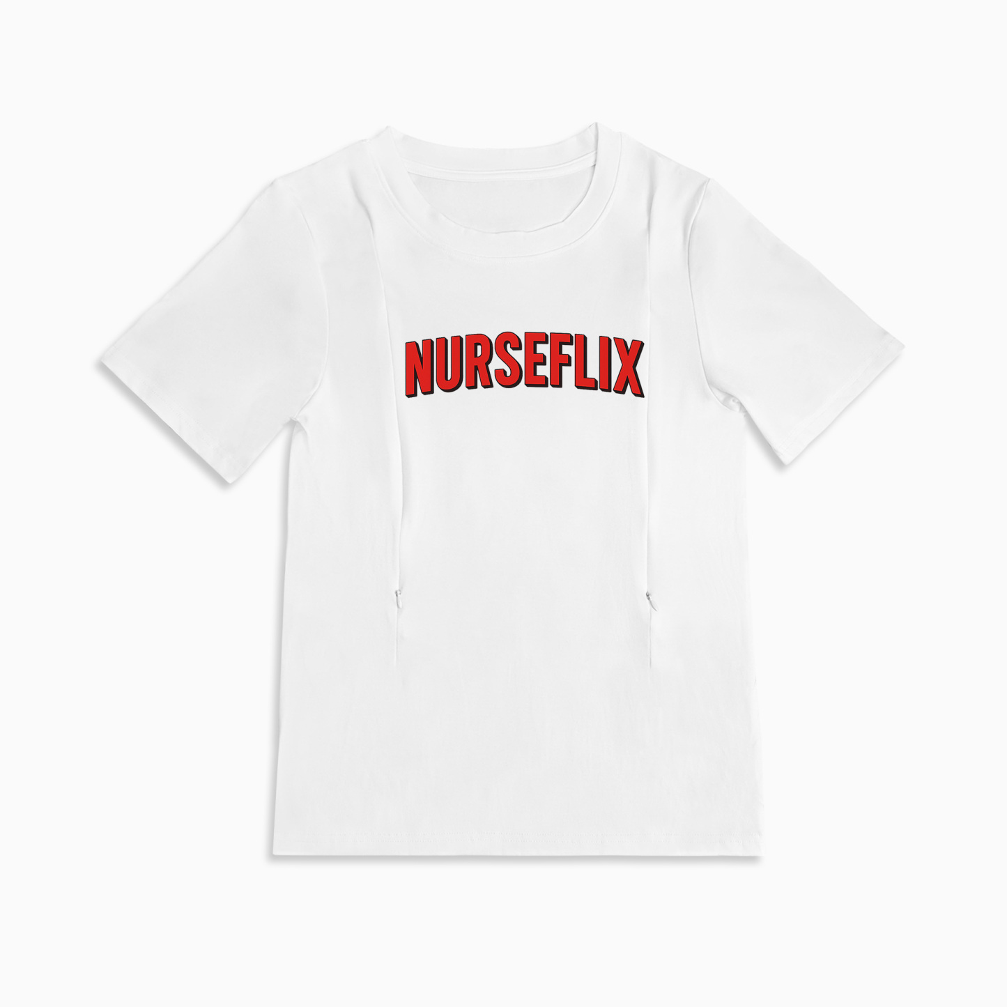 Totkeeps Nursing Wear | Netflix & Nurse Tee with Invisible Side Zippers