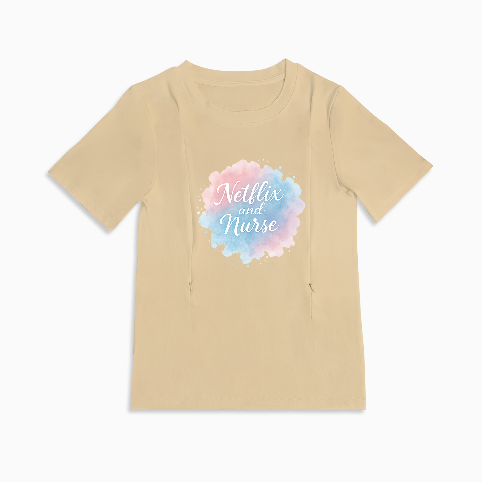 Postpartum Nursing T-Shirt | Netflix and Nurse Design | Breathable Cotton
