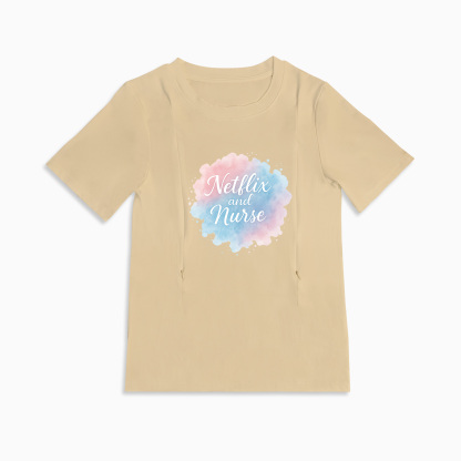 Postpartum Nursing T-Shirt | Netflix and Nurse Design | Breathable Cotton