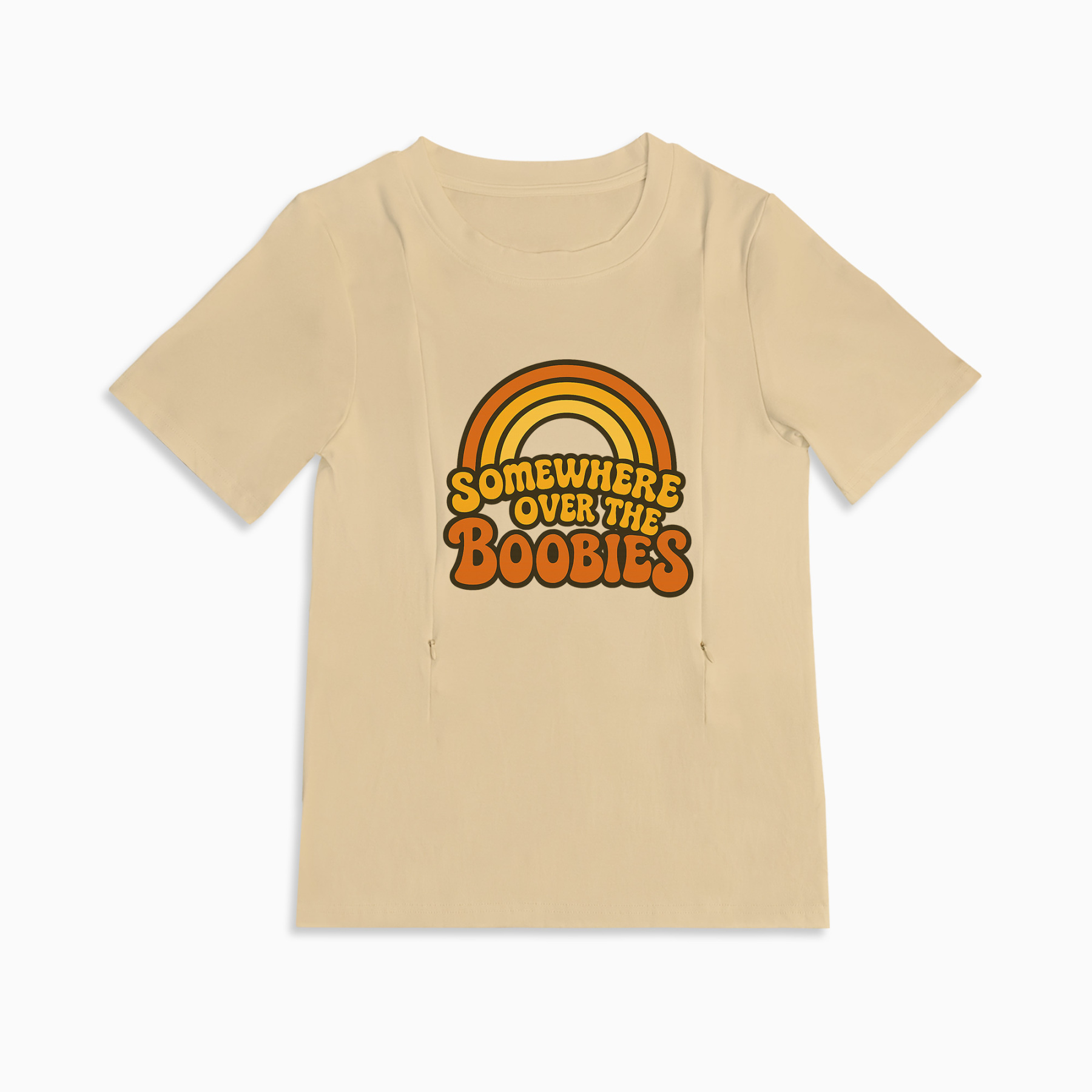 Totkeeps "Somewhere Over the Boobies" Breastfeeding Shirt | Soft Cotton