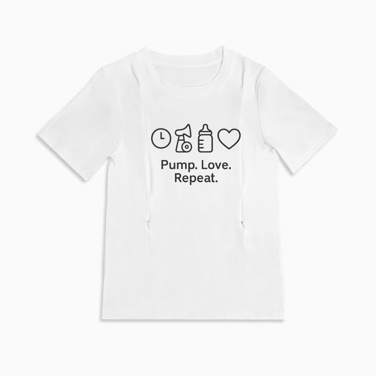 Cotton Nursing Tee | "Pump Like a Mother" Slogan | by Totkeeps