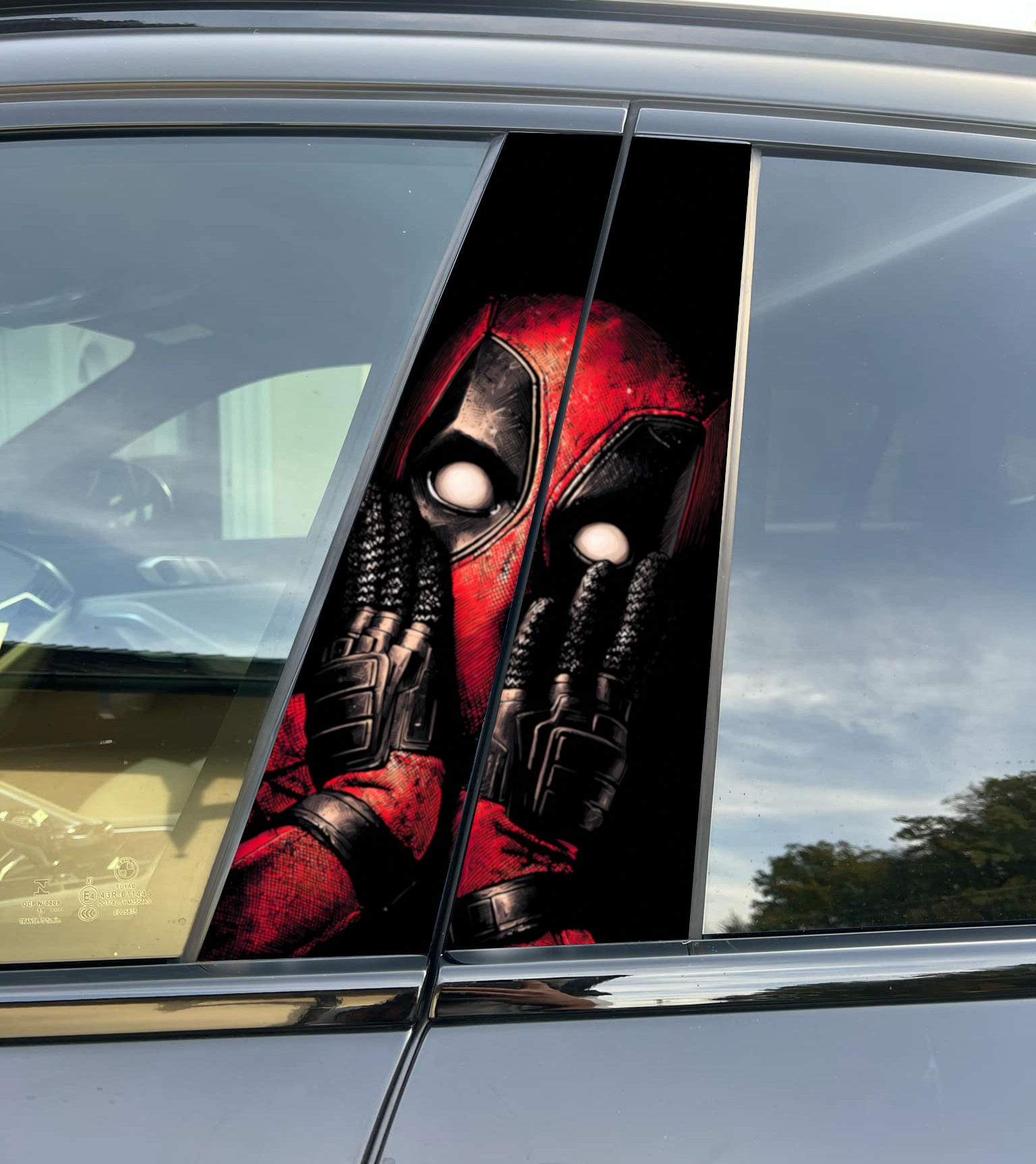 Deadpool Car Pillar Decal, Universal Fit