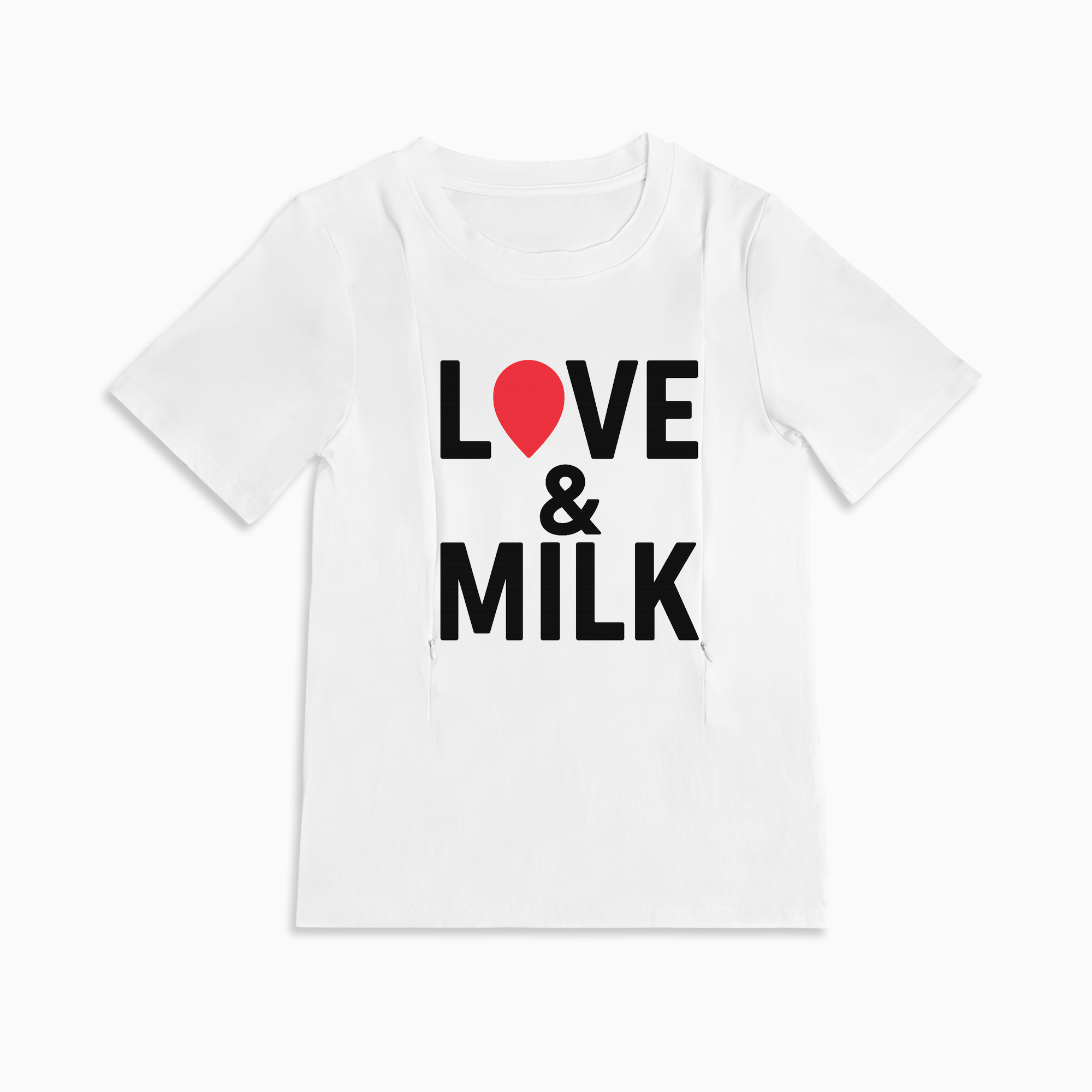 Easy Access Breastfeeding Shirt | Love & Milk | Soft Cotton Fabric