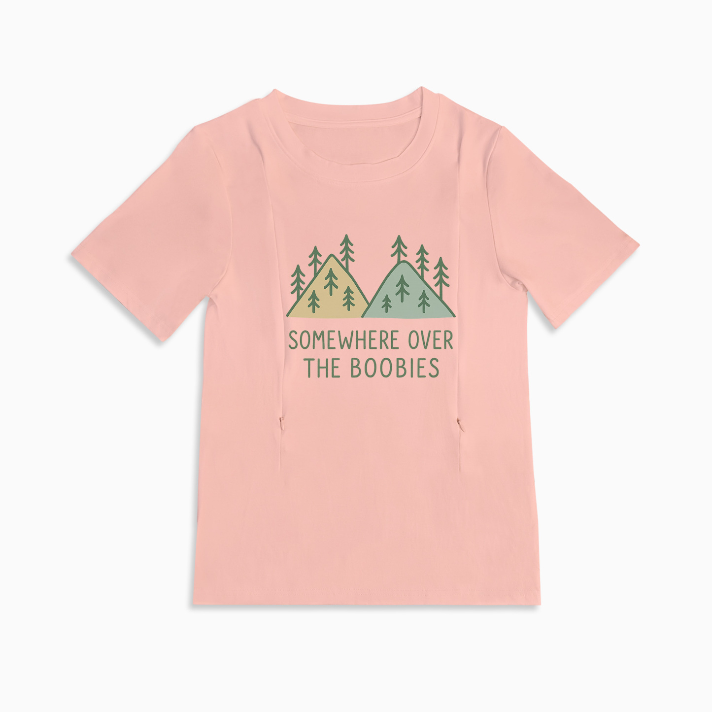 Humorous Nursing T-Shirt | "Somewhere Over the Boobies" Rainbow Tee