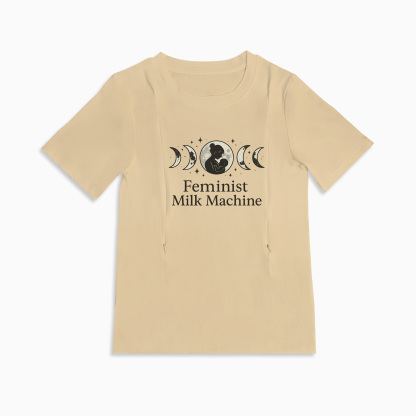 Postpartum Wardrobe Essential | Feminist Milk Machine Zipper Nursing Top