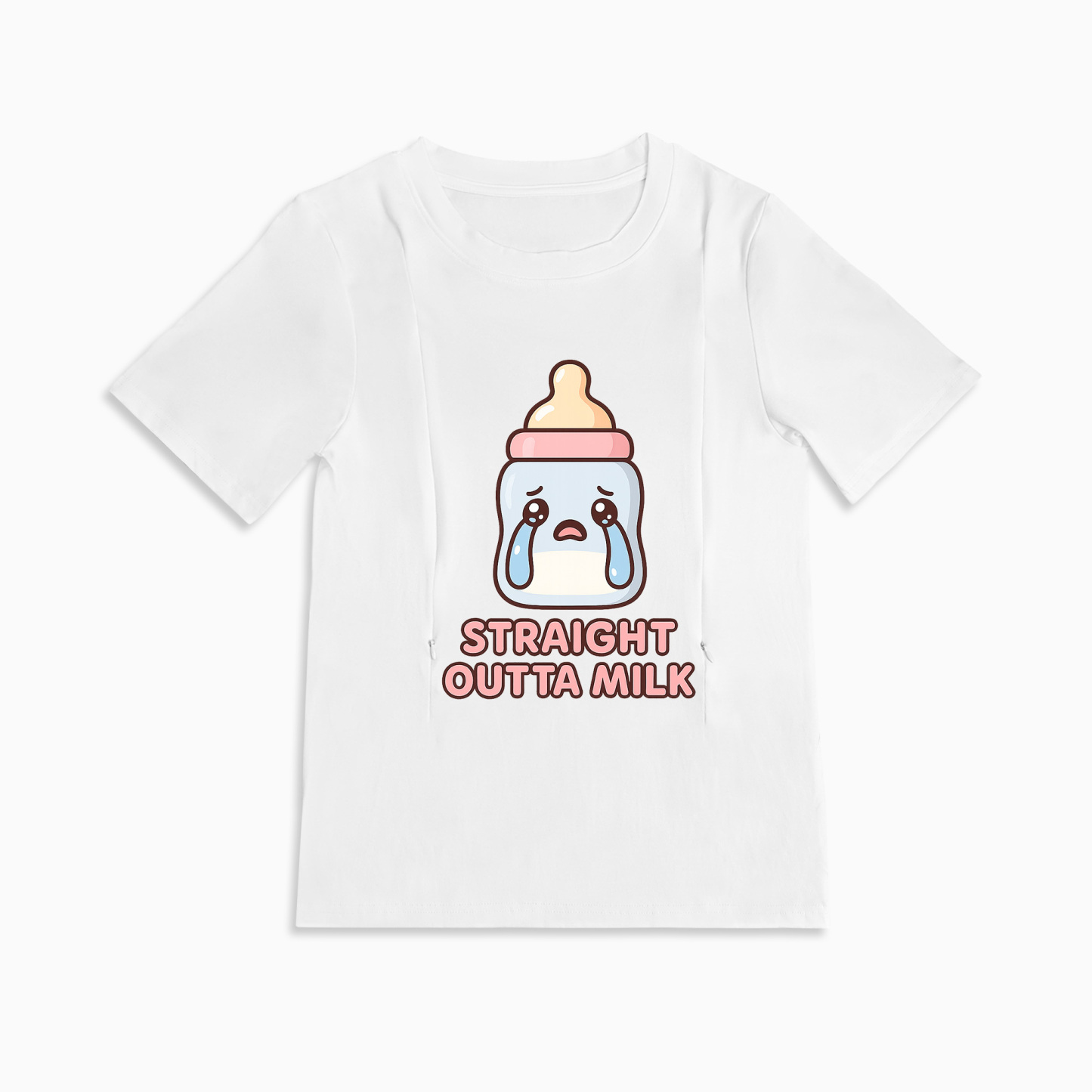 Straight Outta Milk Tee for Moms | Discreet Zippers for Easy Feeding
