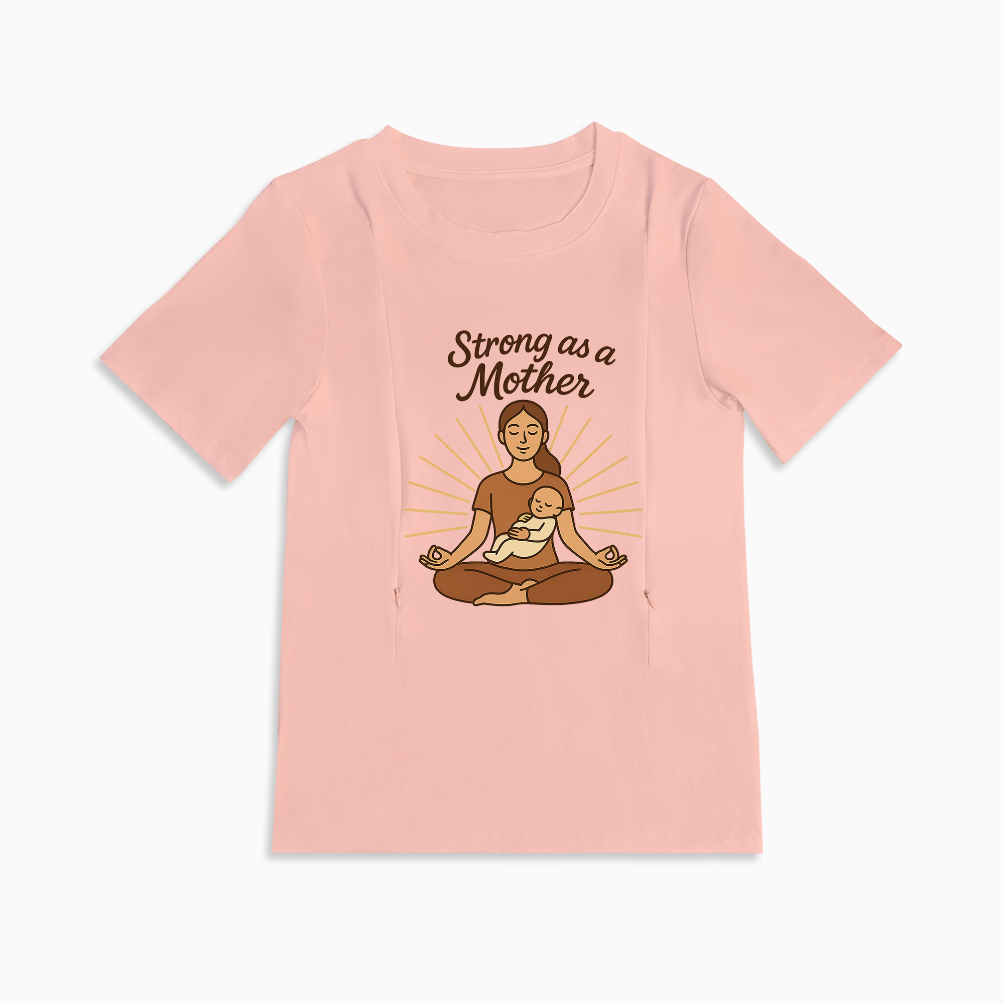 Empowering Strong as a Mother Nursing Tee | Perfect Baby Shower Gift