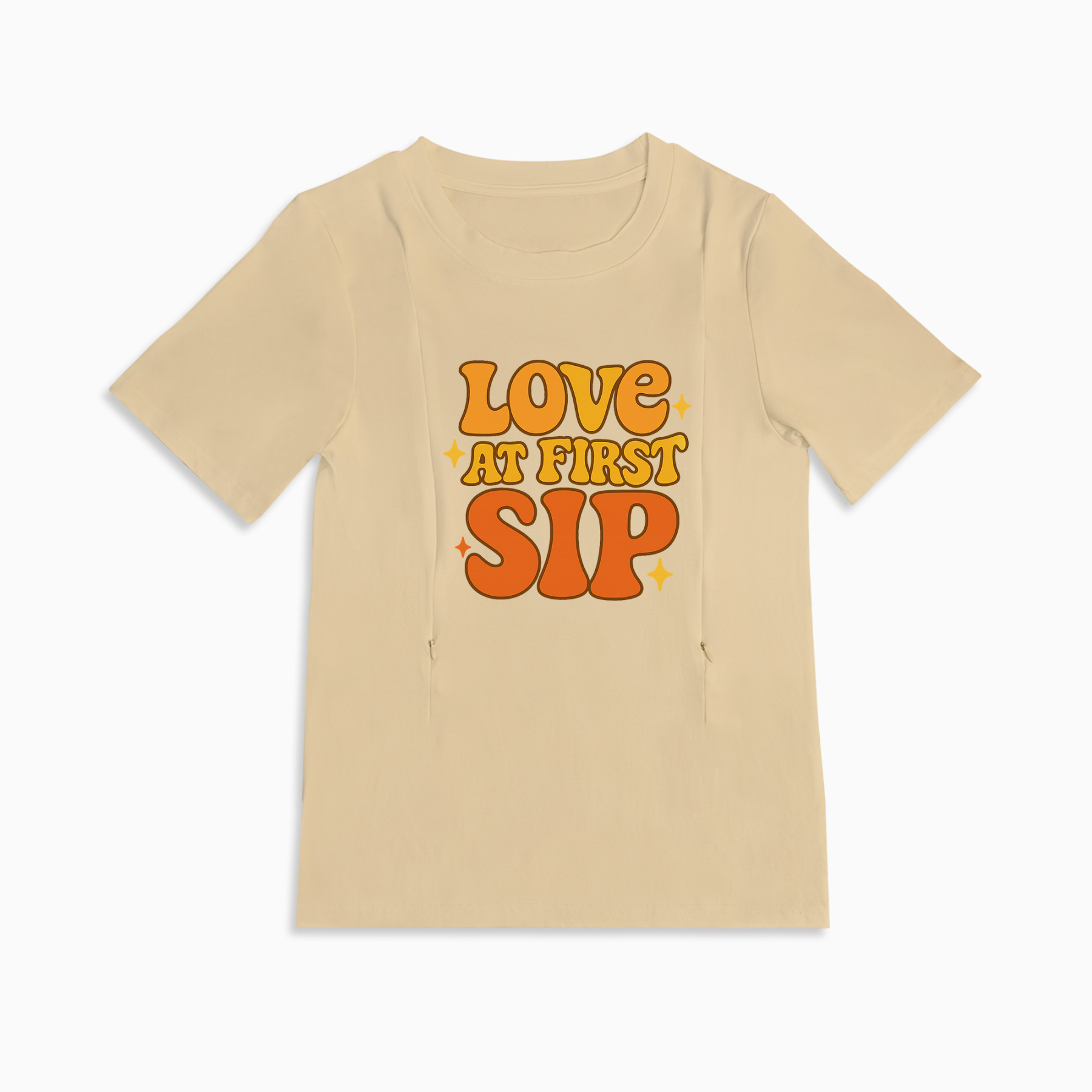 Postpartum Nursing Shirt | "Love at First Sip" Cute Graphic | Totkeeps