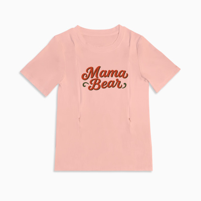 Stylish Mama Bear Nursing Tee | Hidden Zippers | Perfect Baby Shower Gift