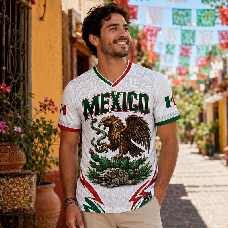 Mexico Aztec Heritage Performance Jersey – Premium Eagle & Calendar Fan Shirt