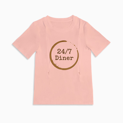 24/7 Diner Tee | The Perfect Zippered T-Shirt for Breastfeeding