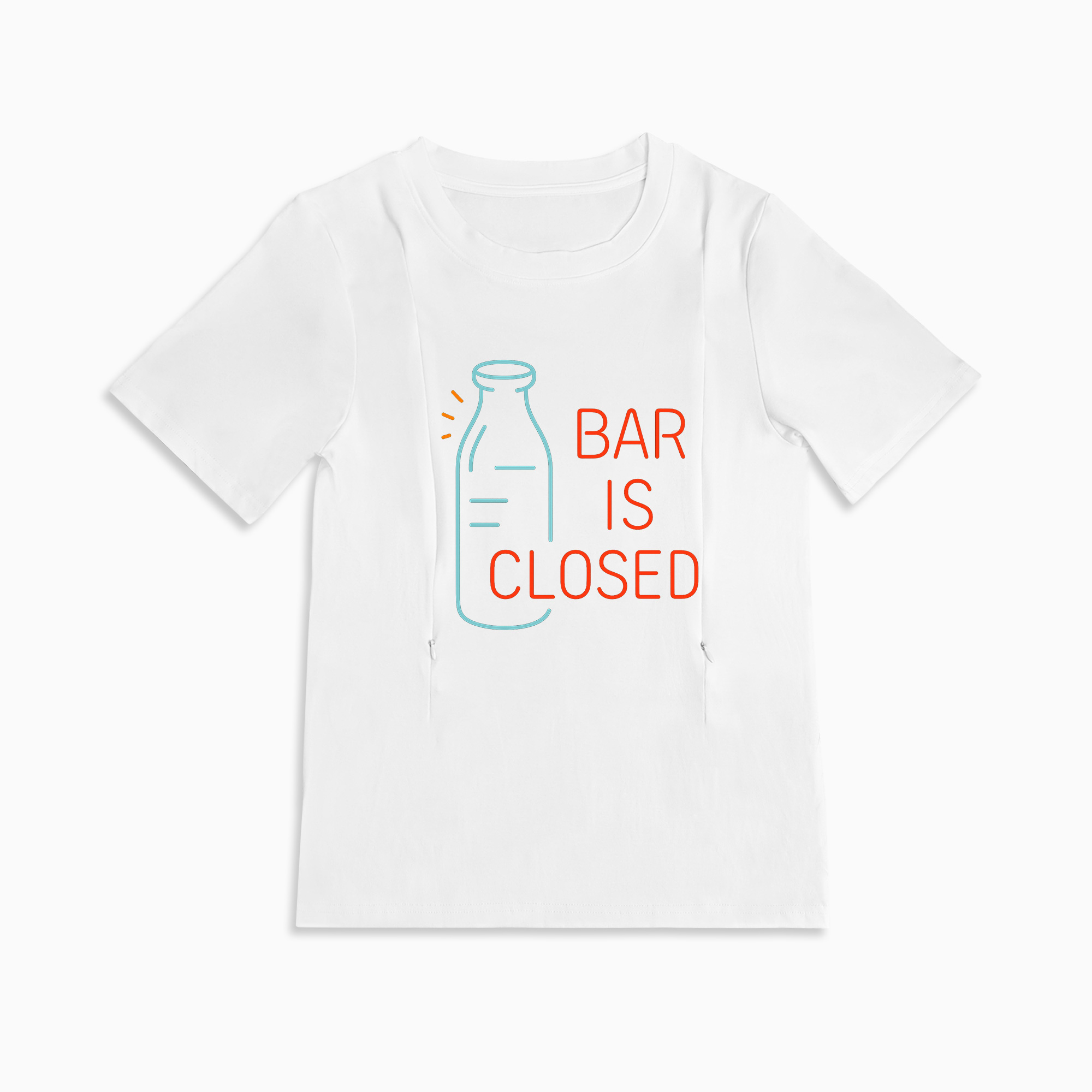 Funny Postpartum Shirt | Zipper Nursing Access | "Straight Outta Milk Supply"