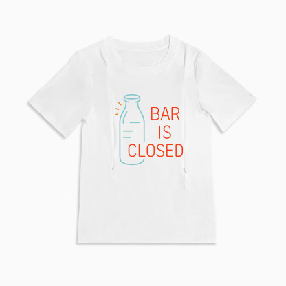 Funny Postpartum Shirt | Zipper Nursing Access | "Straight Outta Milk Supply"