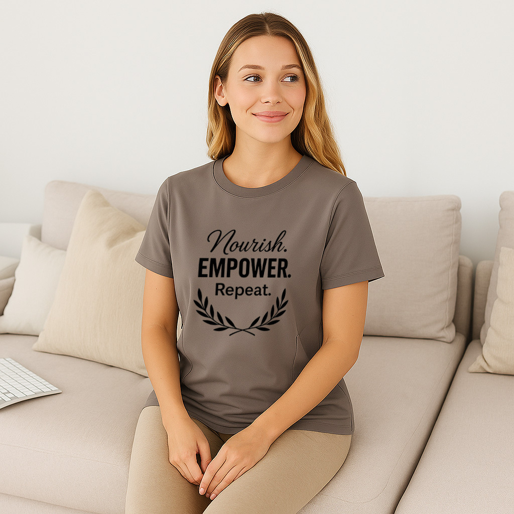 Soft Cotton Nursing Tee | Nourish Design | totkeeps Mam | brand