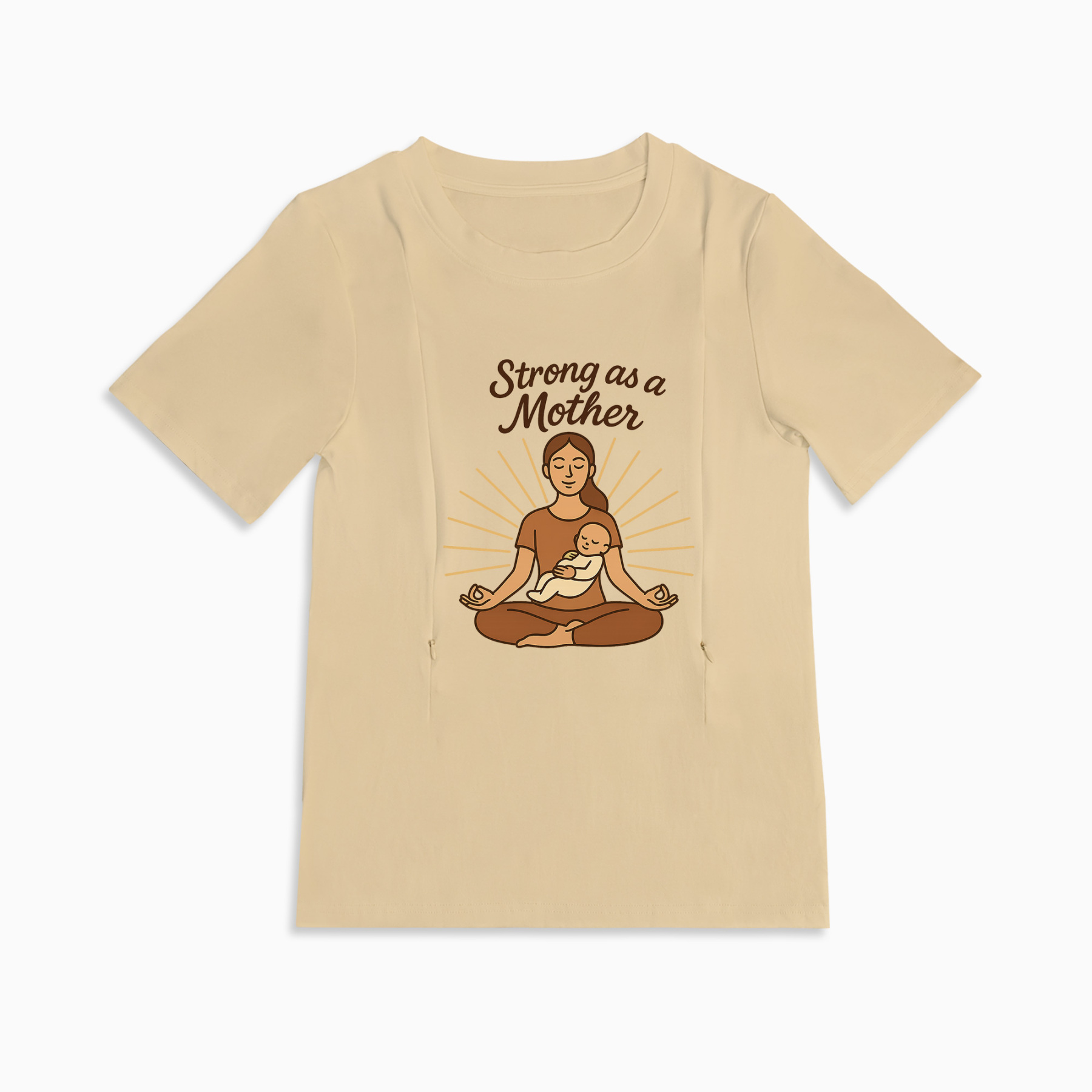 Empowering Strong as a Mother Nursing Tee | Perfect Baby Shower Gift