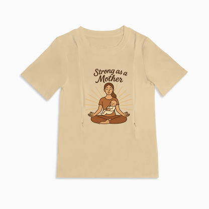 Empowering Strong as a Mother Nursing Tee | Perfect Baby Shower Gift