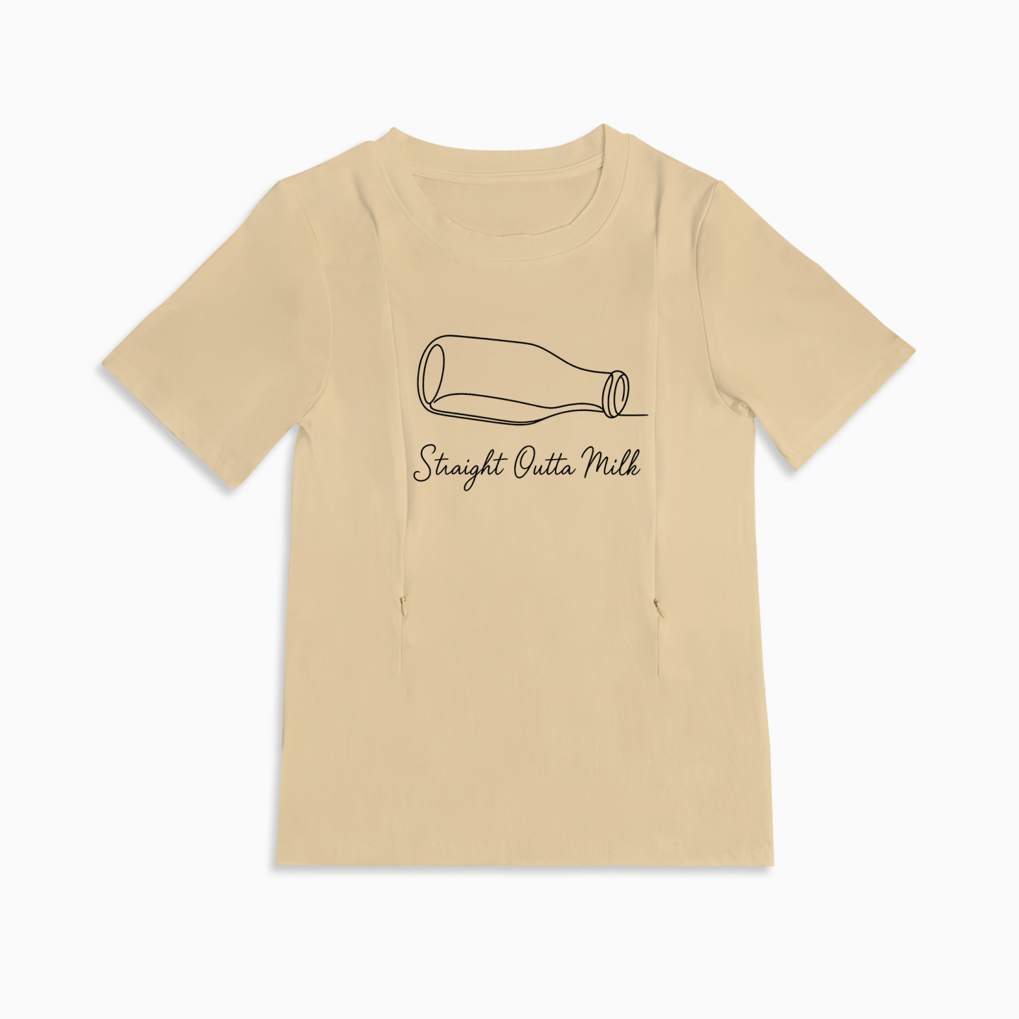 Graphic Nursing Top | Straight Outta Milk | Easy Side Zipper Access