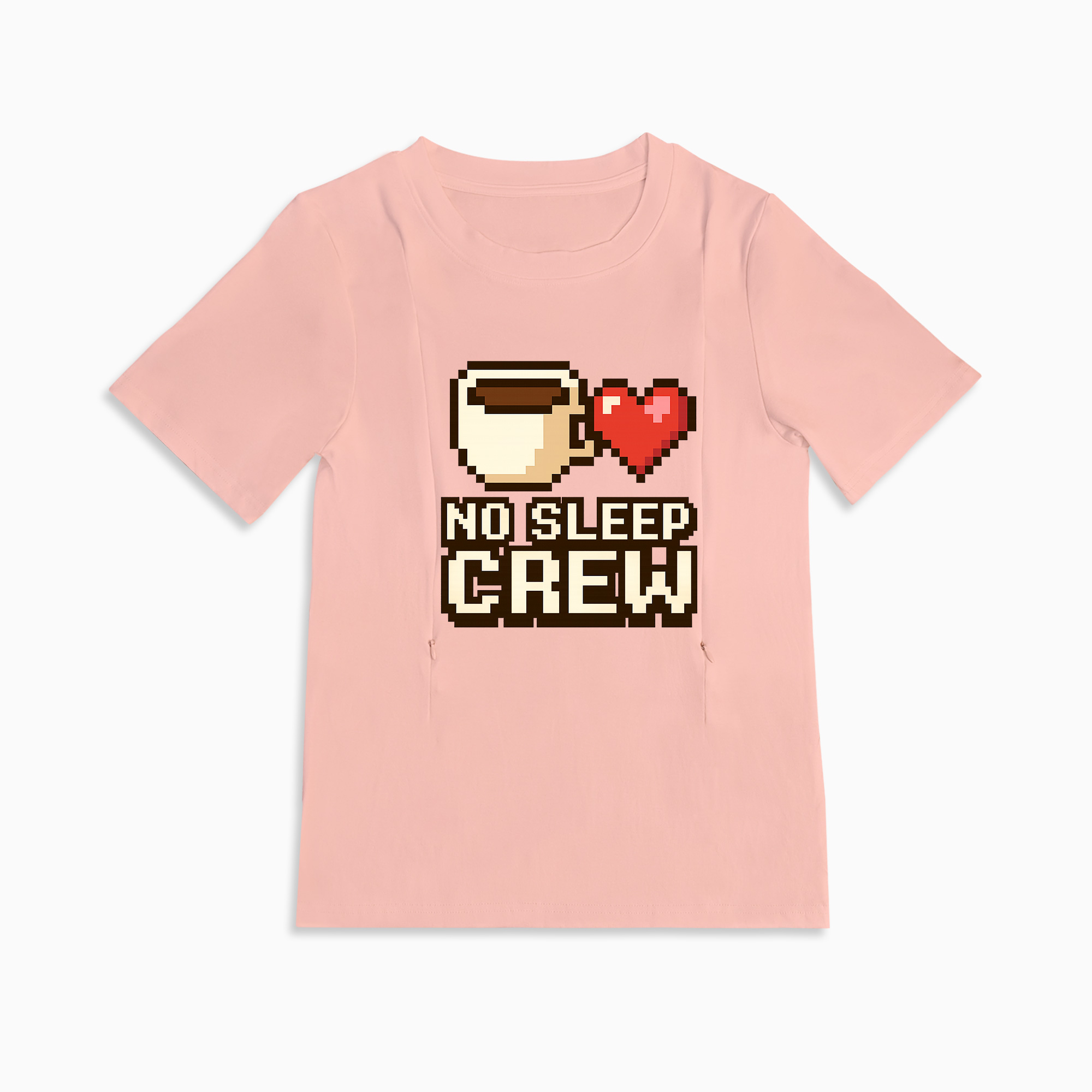 totkeeps Nursing Wear | The "No Sleep Crew" Zipper Tee for Moms