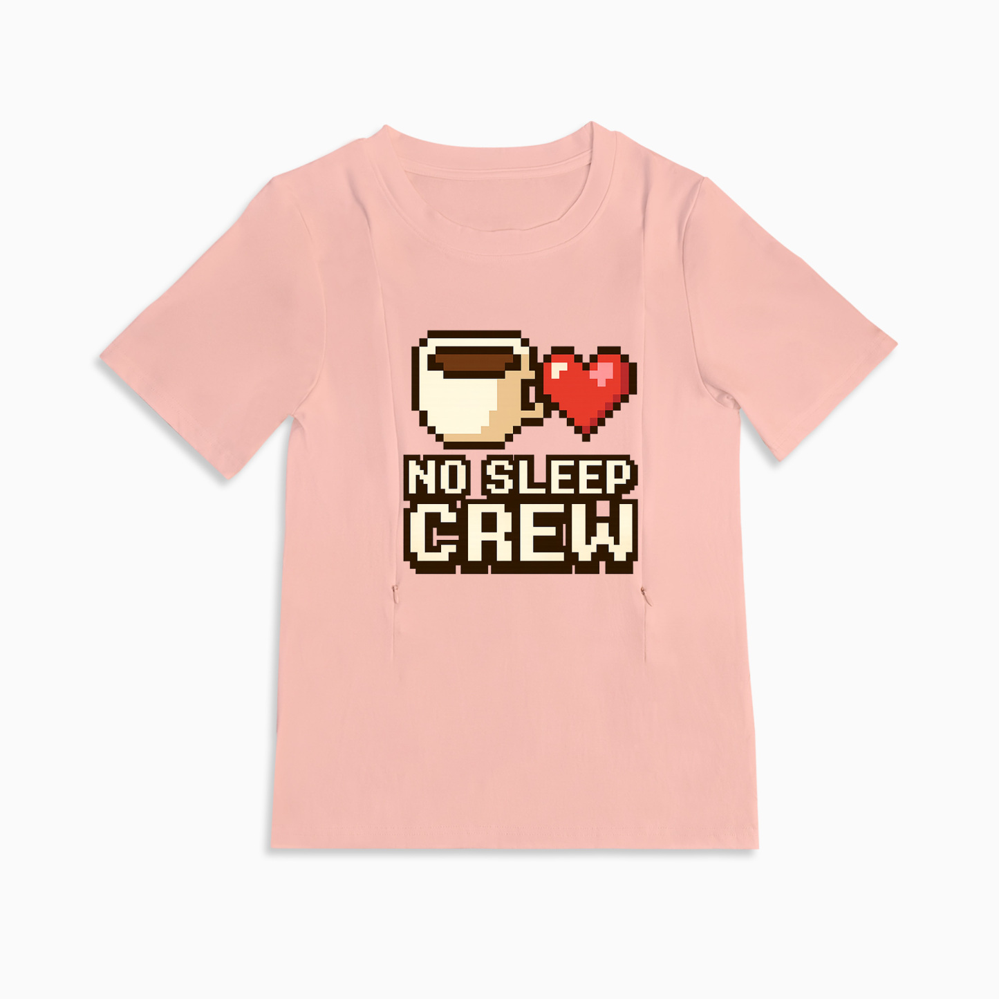 totkeeps Nursing Wear | The "No Sleep Crew" Zipper Tee for Moms