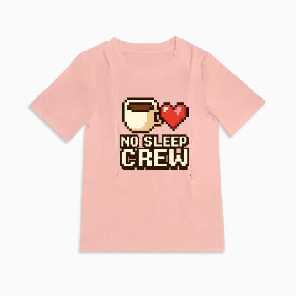 totkeeps Nursing Wear | The "No Sleep Crew" Zipper Tee for Moms