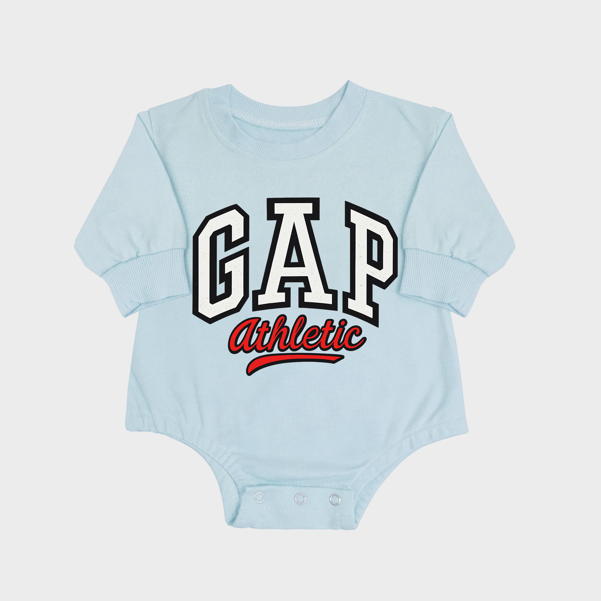 GAP Long-sleeved Triangle Onesies Aqua baby romper