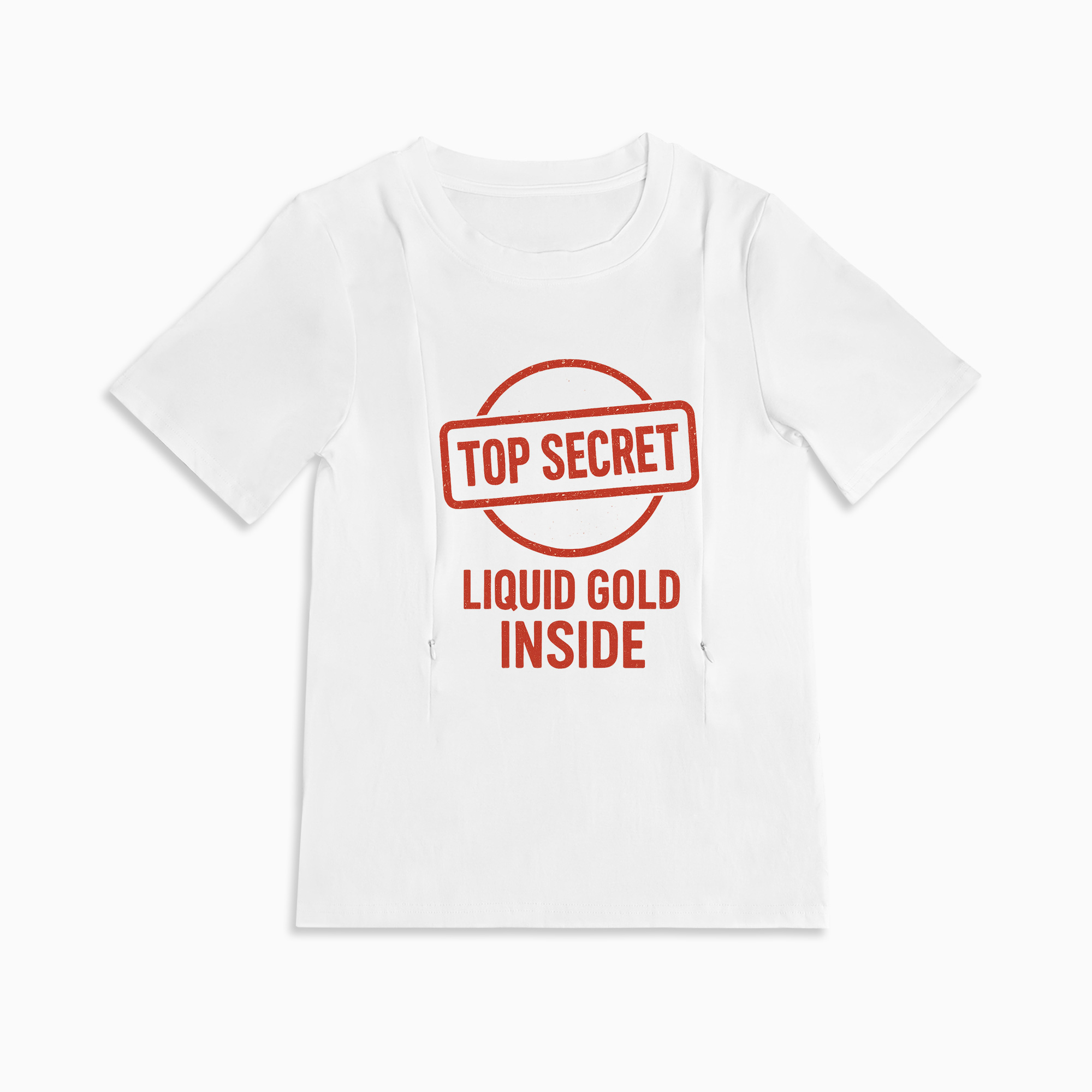 totkeeps Liquid Gold Nursing Tee | Discreet Side Zippers for Mamas