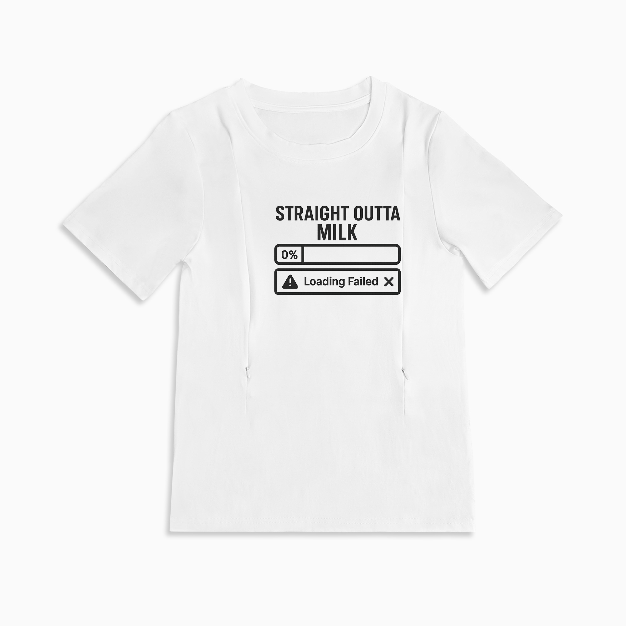Cotton Breastfeeding Tee | Funny Straight Outta Milk Graphic Shirt