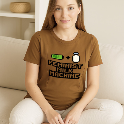 totkeeps Nursing T-Shirt | Feminist Milk Machine | Conv | brand