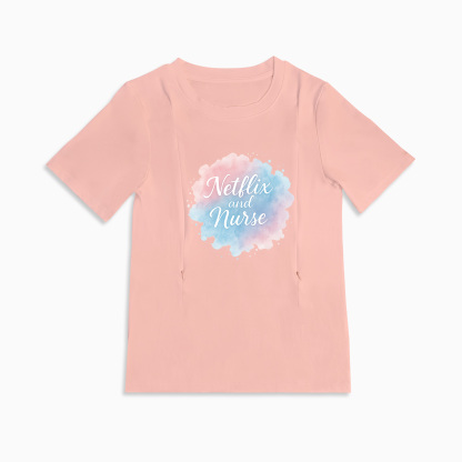 Postpartum Nursing T-Shirt | Netflix and Nurse Design | Breathable Cotton