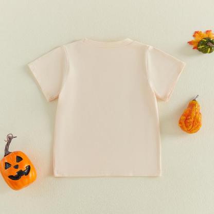 Kids’ Cute Pumpkin & Ghost Graphic T-Shirt