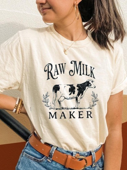 Funny Raw Milk Maker Mom Breastfeeding Nursing T Shirt