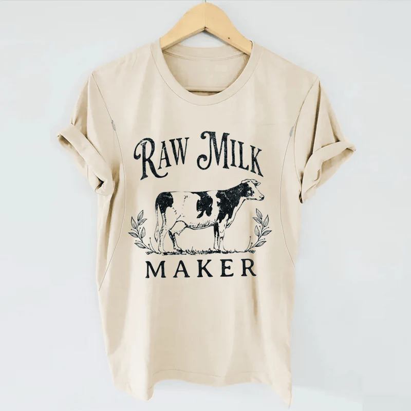 Funny Raw Milk Maker Mom Breastfeeding Nursing T Shirt