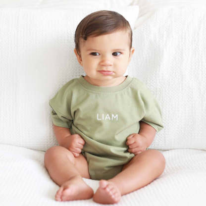 Personalized Bamboo Newborn & Baby Bodysuits, Stretchy & Comfortable Triangular Onesie
