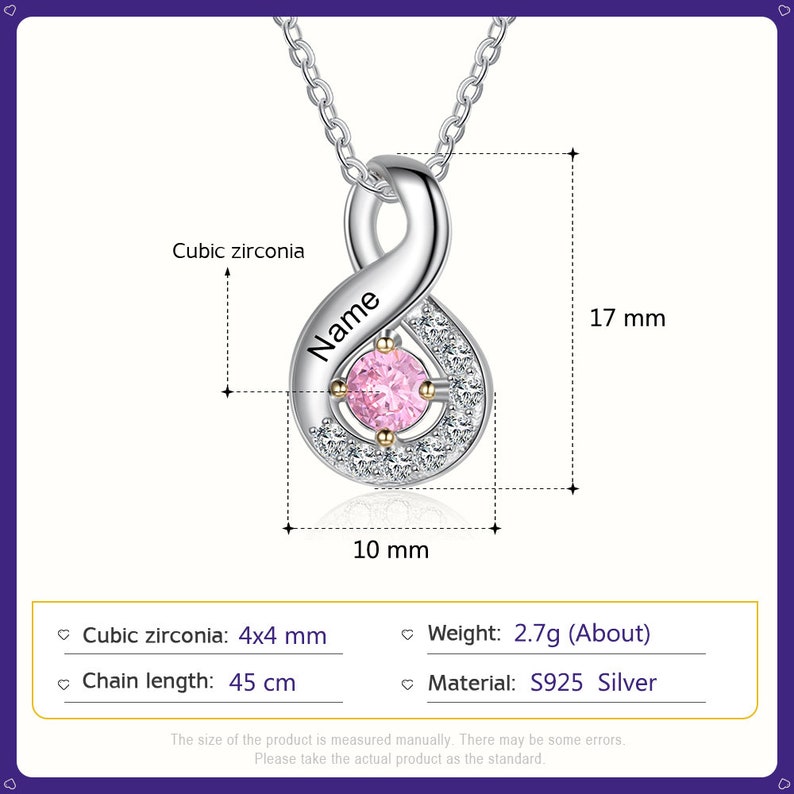Personalized Mothers Rings Necklace with Birthstones