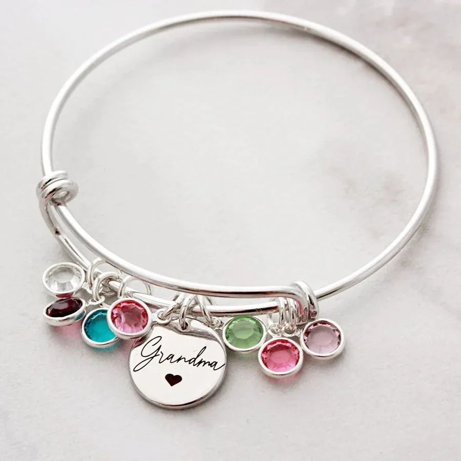 Personalized Mother's Day Gift Custom Birthstone Bracelet