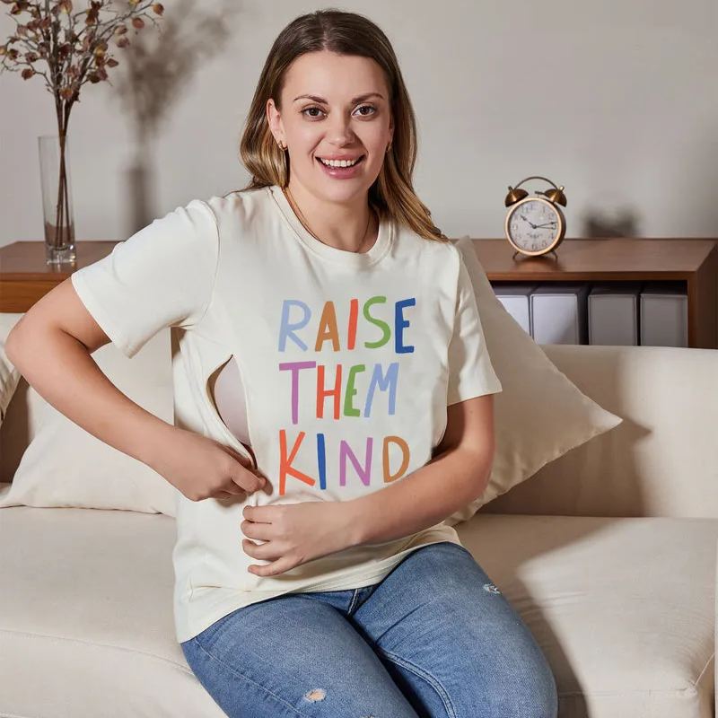 Mom Breastfeeding Nursing T-Shirt - RAISE THEM KIND