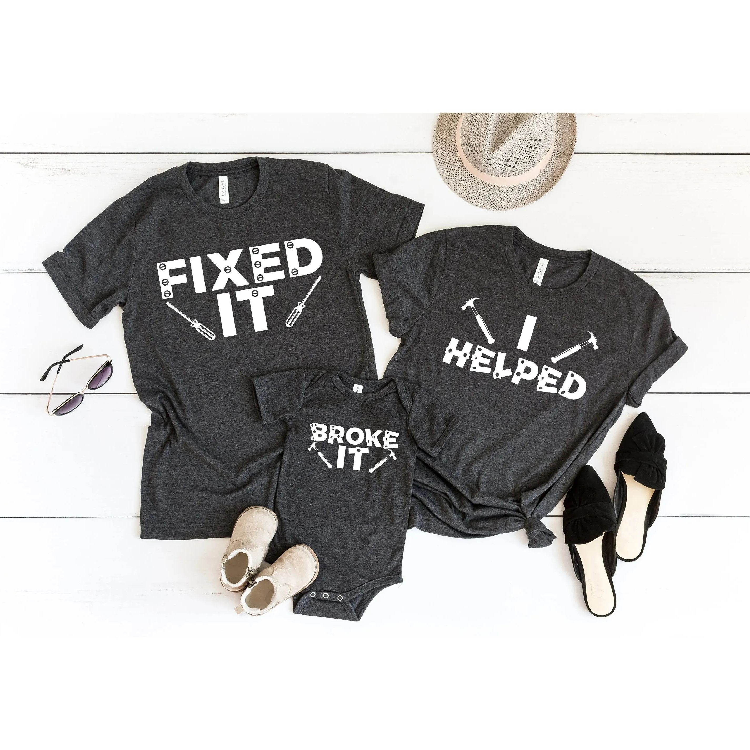 Father'S Day Family Matching T Shirt Fixed It fathers day gift