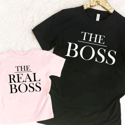 Fathers Day Family Matching T Shirt The Boss And The Real Boss