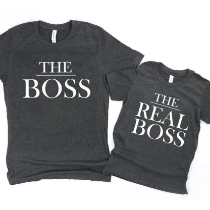 Fathers Day Family Matching T Shirt The Boss And The Real Boss