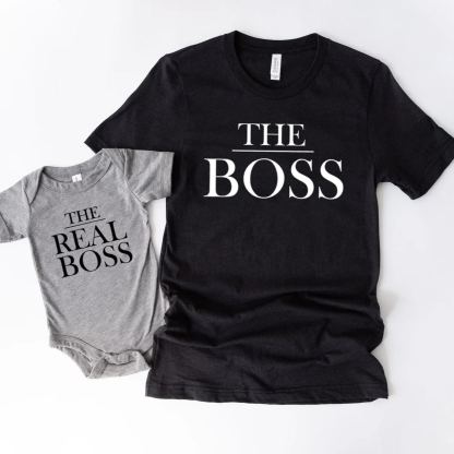 Fathers Day Family Matching T Shirt The Boss And The Real Boss