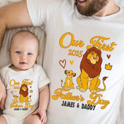 Fathers Day Family Matching T Shirt Lion King Father And Son