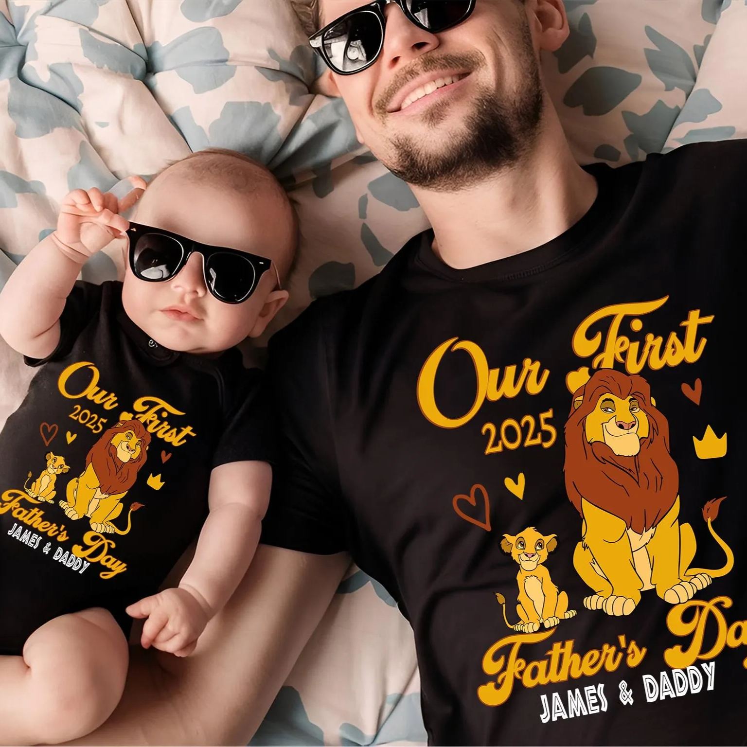 Fathers Day Family Matching T Shirt Lion King Father And Son
