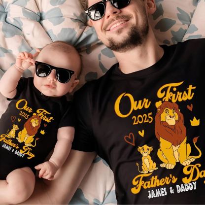 Fathers Day Family Matching T Shirt Lion King Father And Son