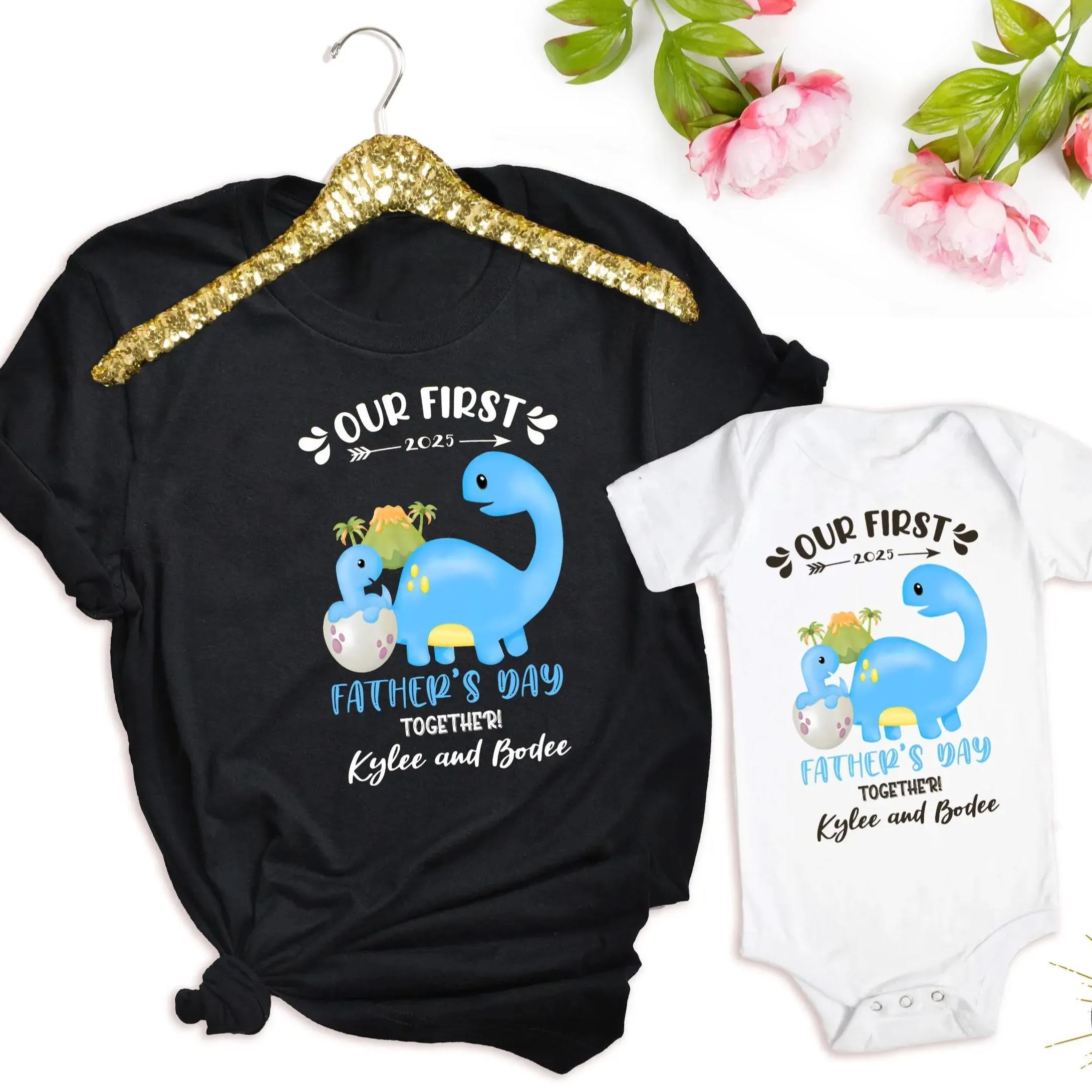 Fathers Day Family Matching T Shirt Dinosaur