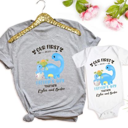 Fathers Day Family Matching T Shirt Dinosaur